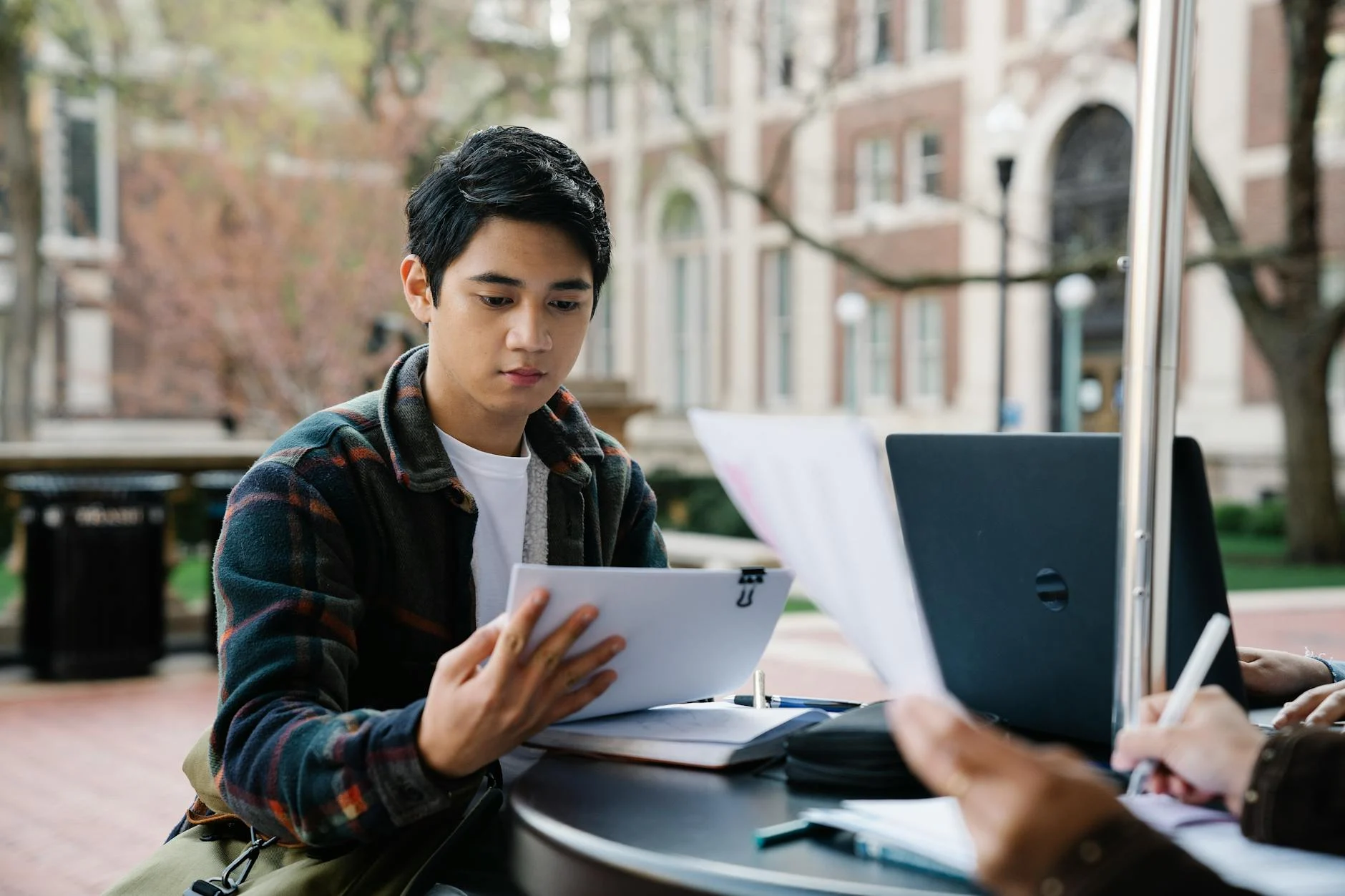 Student Studying Laptop